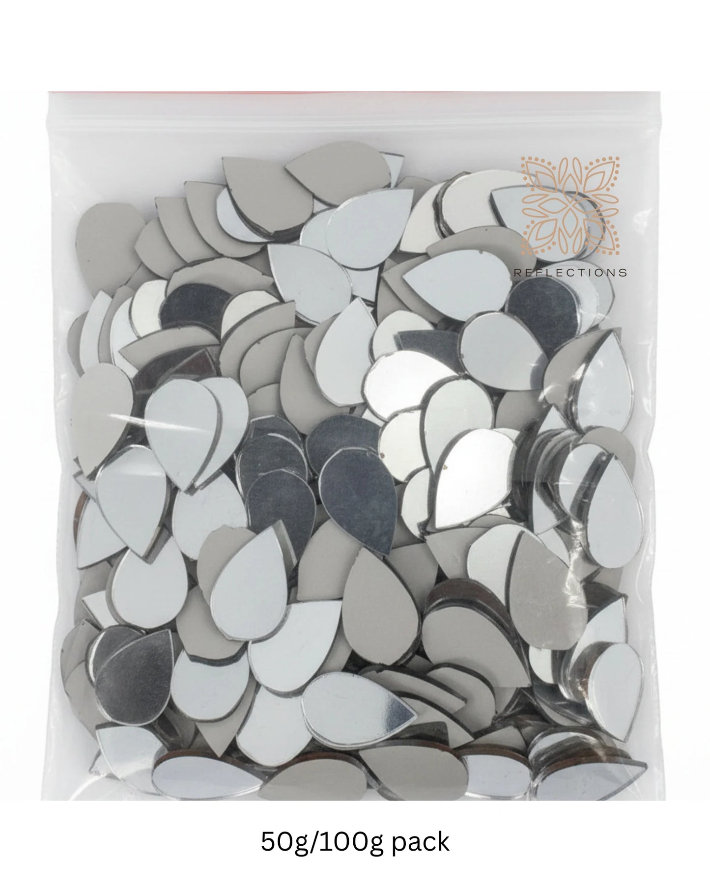 Almond Shape Mirror Pieces for Lippan, Mandala & DIY Art