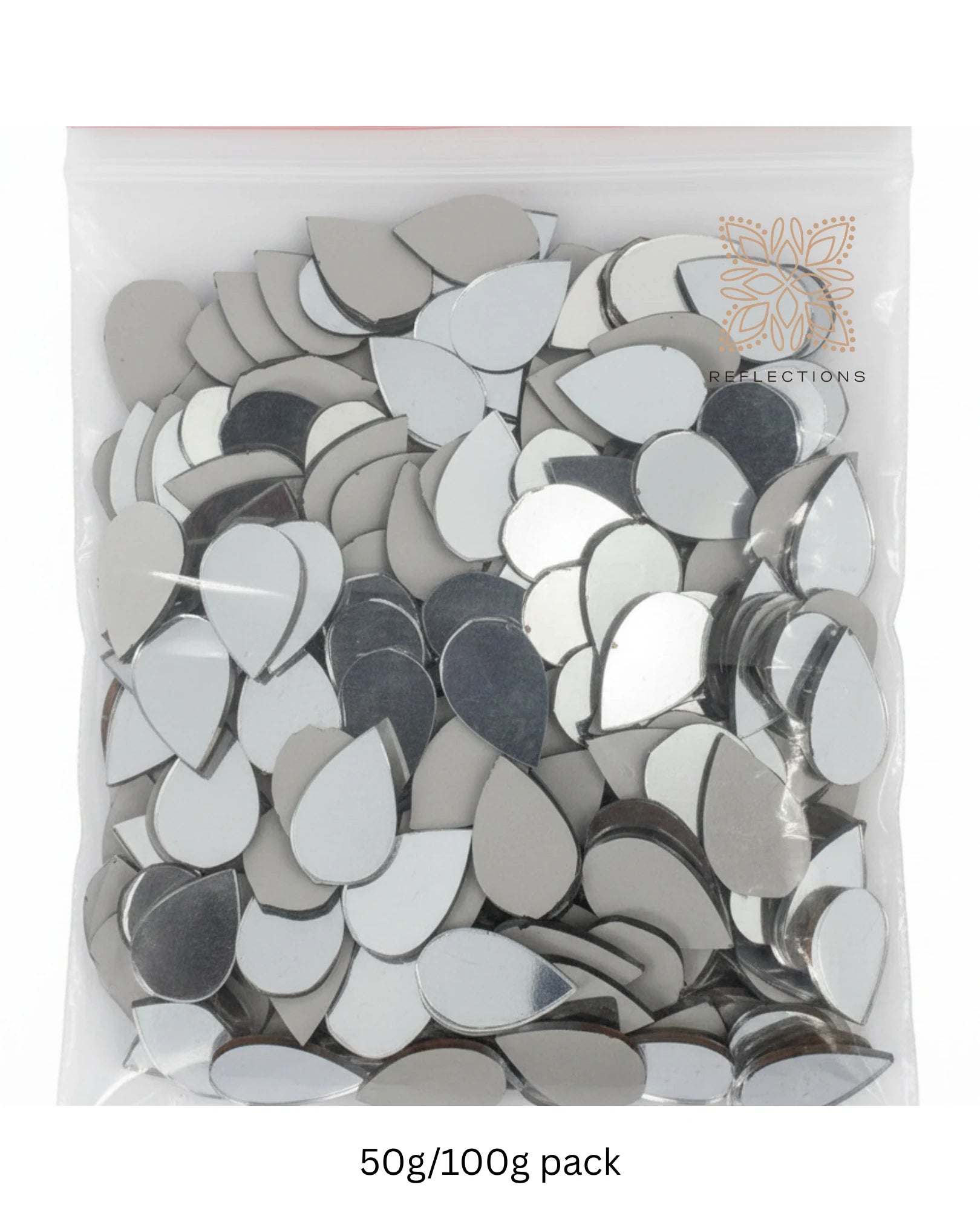 Almond Shape Mirror Pieces for Lippan, Mandala & DIY Art