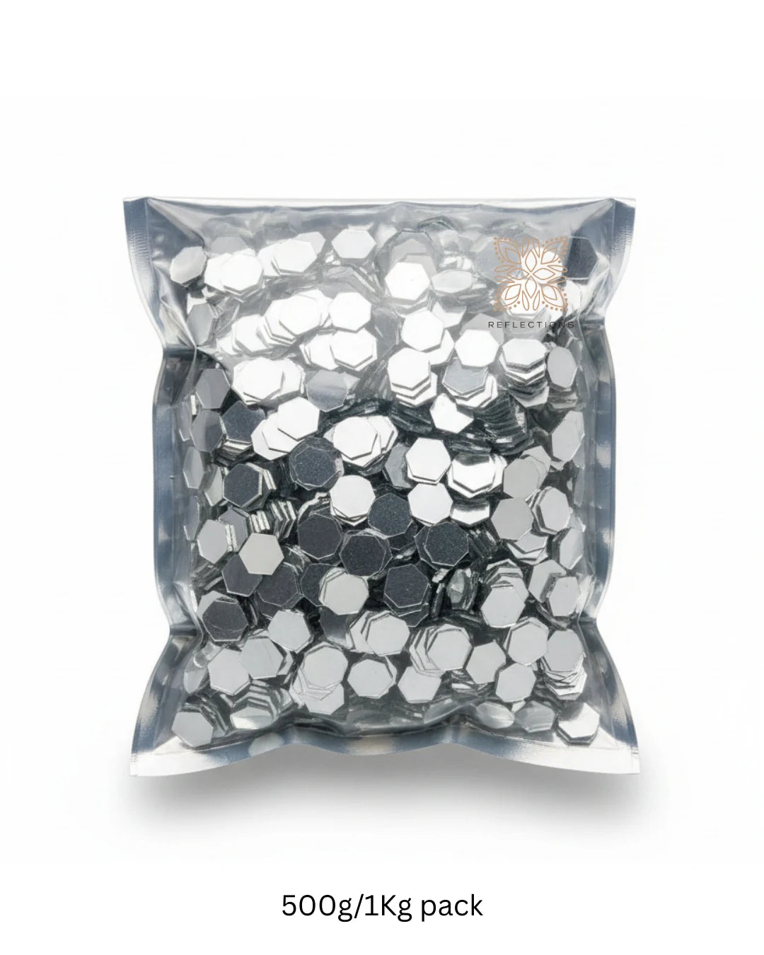 Hexagon Shape Mirror Pieces for Lippan, Mandala & DIY Art