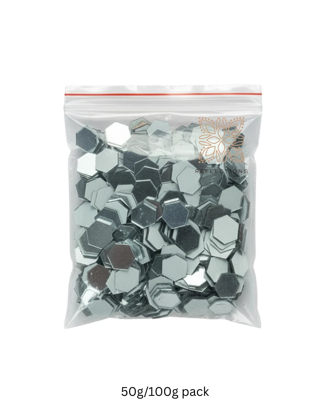 Hexagon Shape Mirror Pieces for Lippan, Mandala & DIY Art