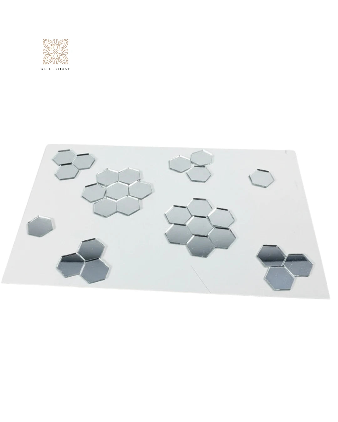 Hexagon Shape Mirror Pieces for Lippan, Mandala & DIY Art