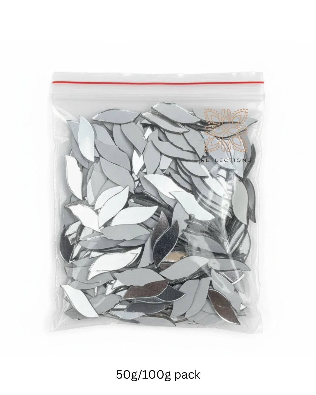 Elegant Leaf Shape Craft Mirror – Q30 | For Lippan, Mandala & DIY Art