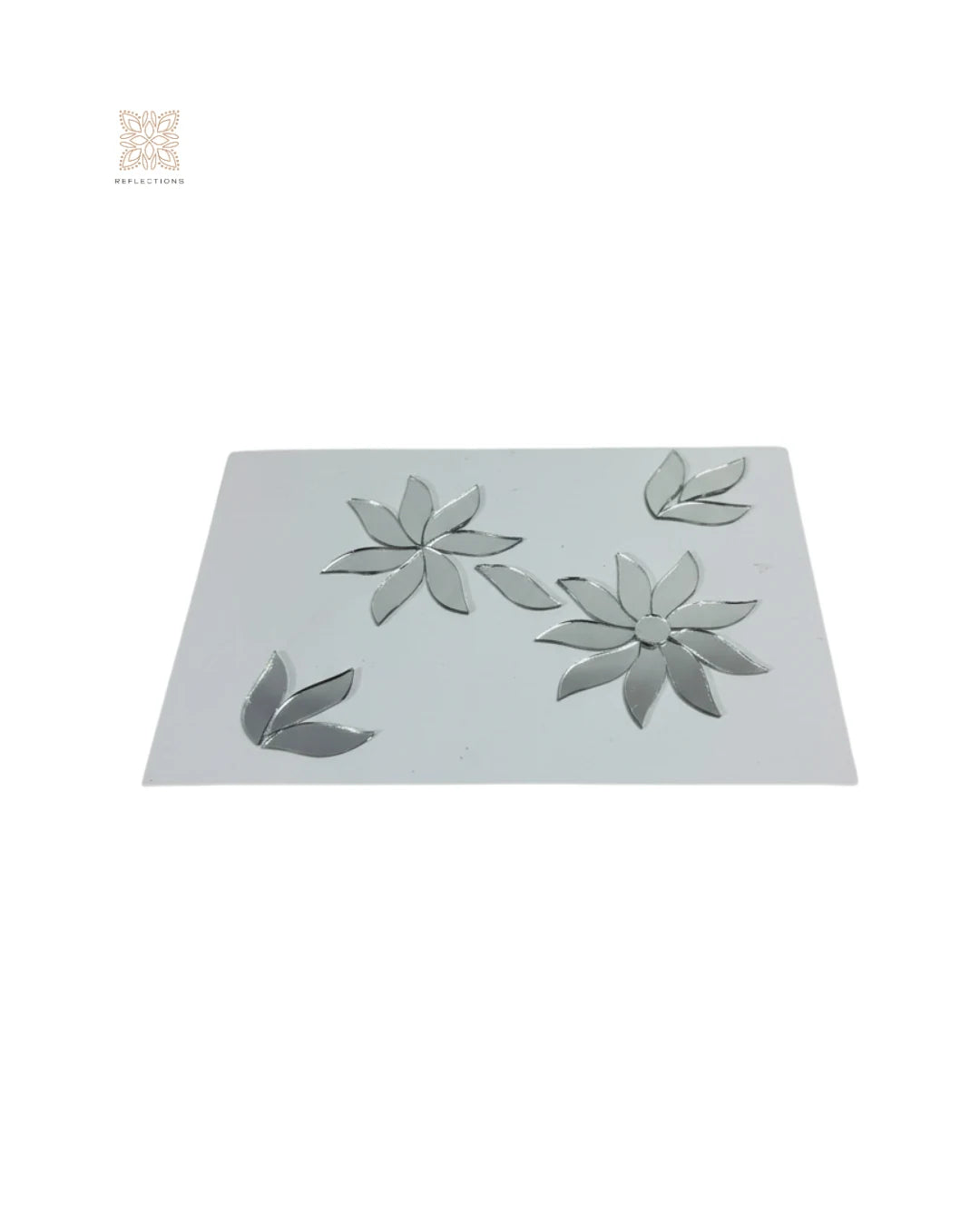Elegant Leaf Shape Craft Mirror – Q30 | For Lippan, Mandala & DIY Art
