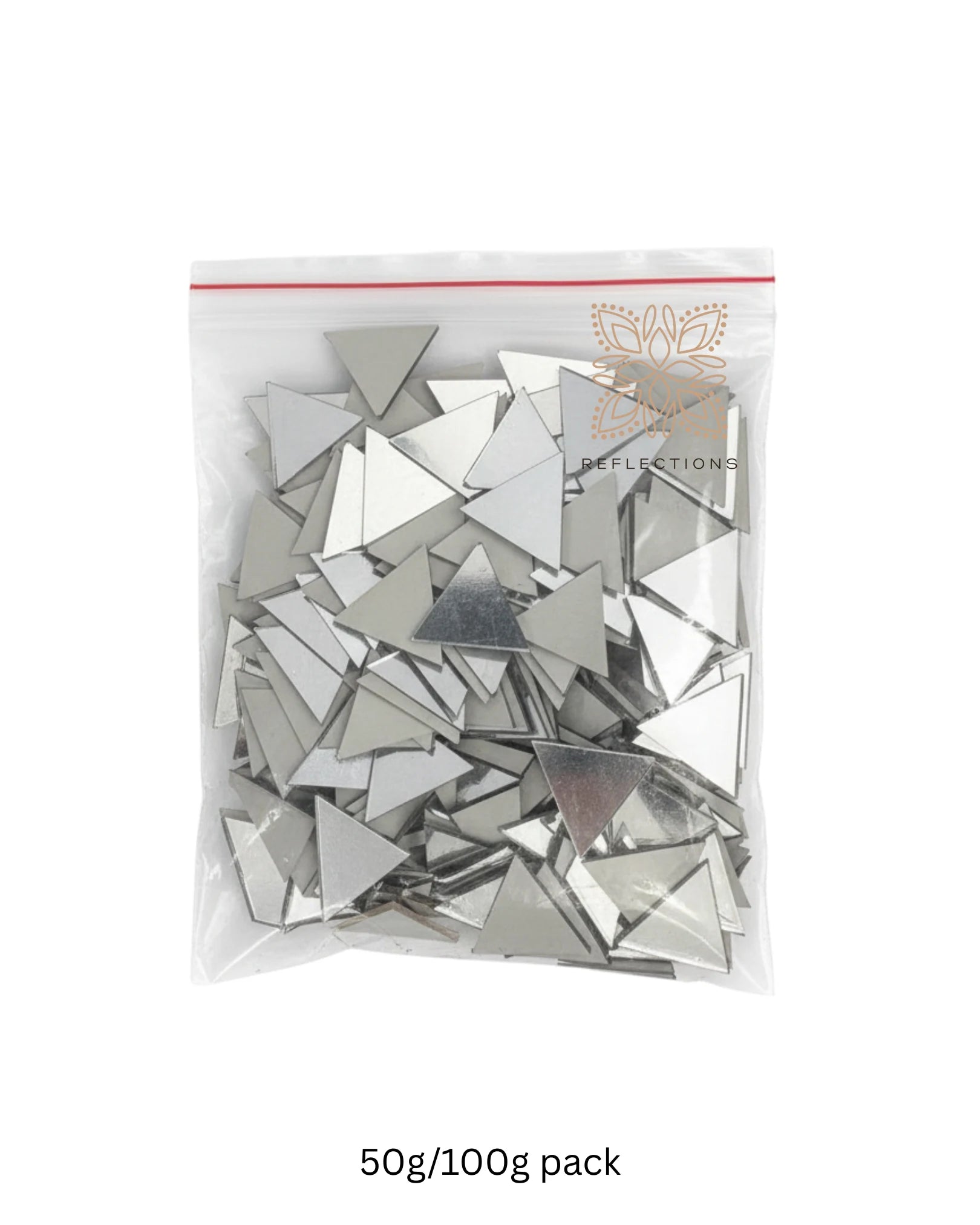 Triangle Shape Mirror Pieces for Lippan, Mandala & DIY Art